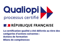 Logo Qualiopi - Actions de formation + BC bleu
